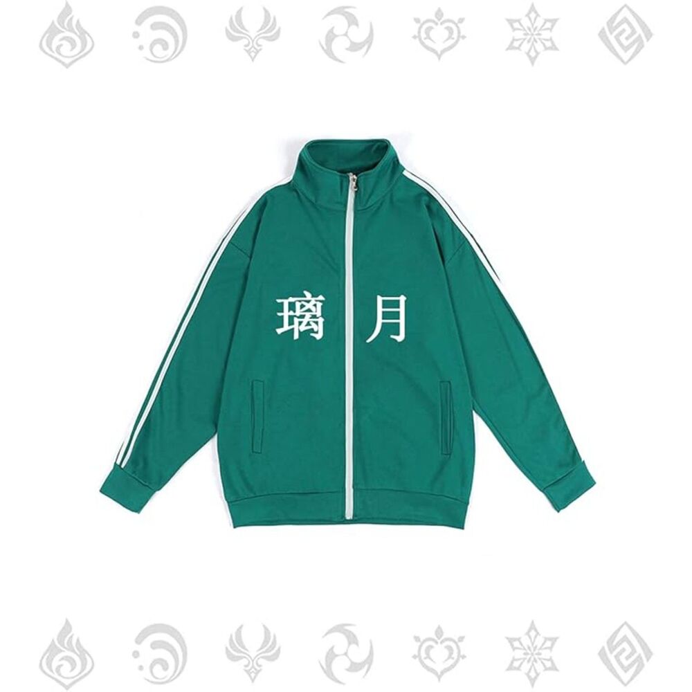 Japanese Genshin Impact Rizuki Track Jacket Green Sz L
